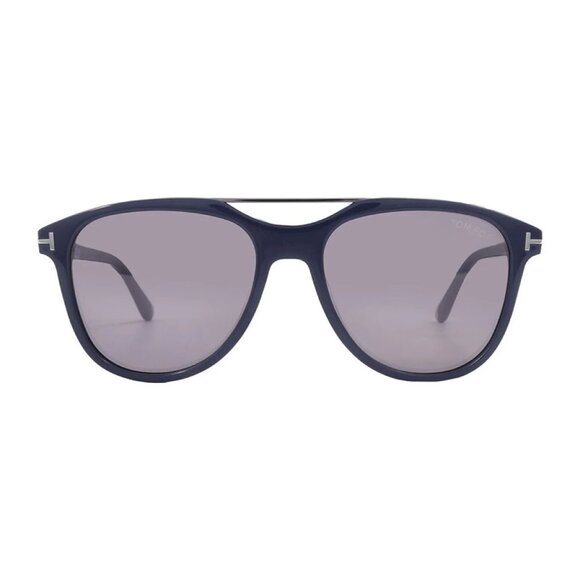 NEW TOM FORD MEN BLUE AVIATOR SUNGLASSES - Picture 2 of 3